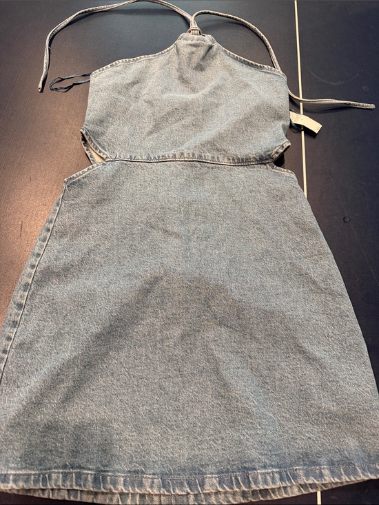 GAP Dresses & Skirts - GAP Light Blue Denim Halter Cutout Dress